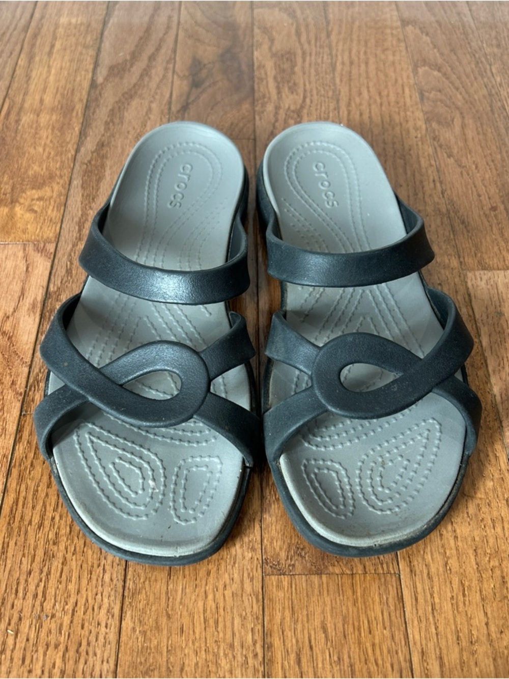 Crocs Meleen Twist Sandals Slip On Shoes Slides Women’s Size 8 Black